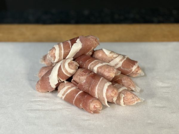 12 Pork Chipolatas Wrapped in Bacon